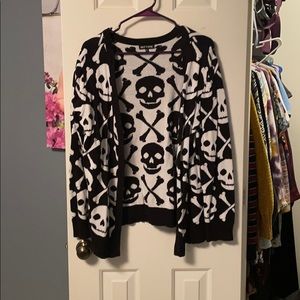 Hot Topic Skull Cardigan/Sweater